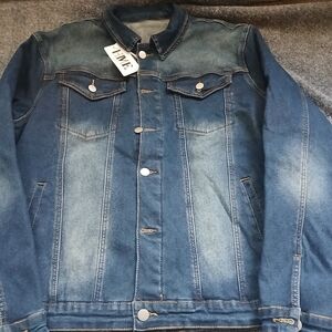 Men's Blue Denim Jacket  New Age Sandwashed Look